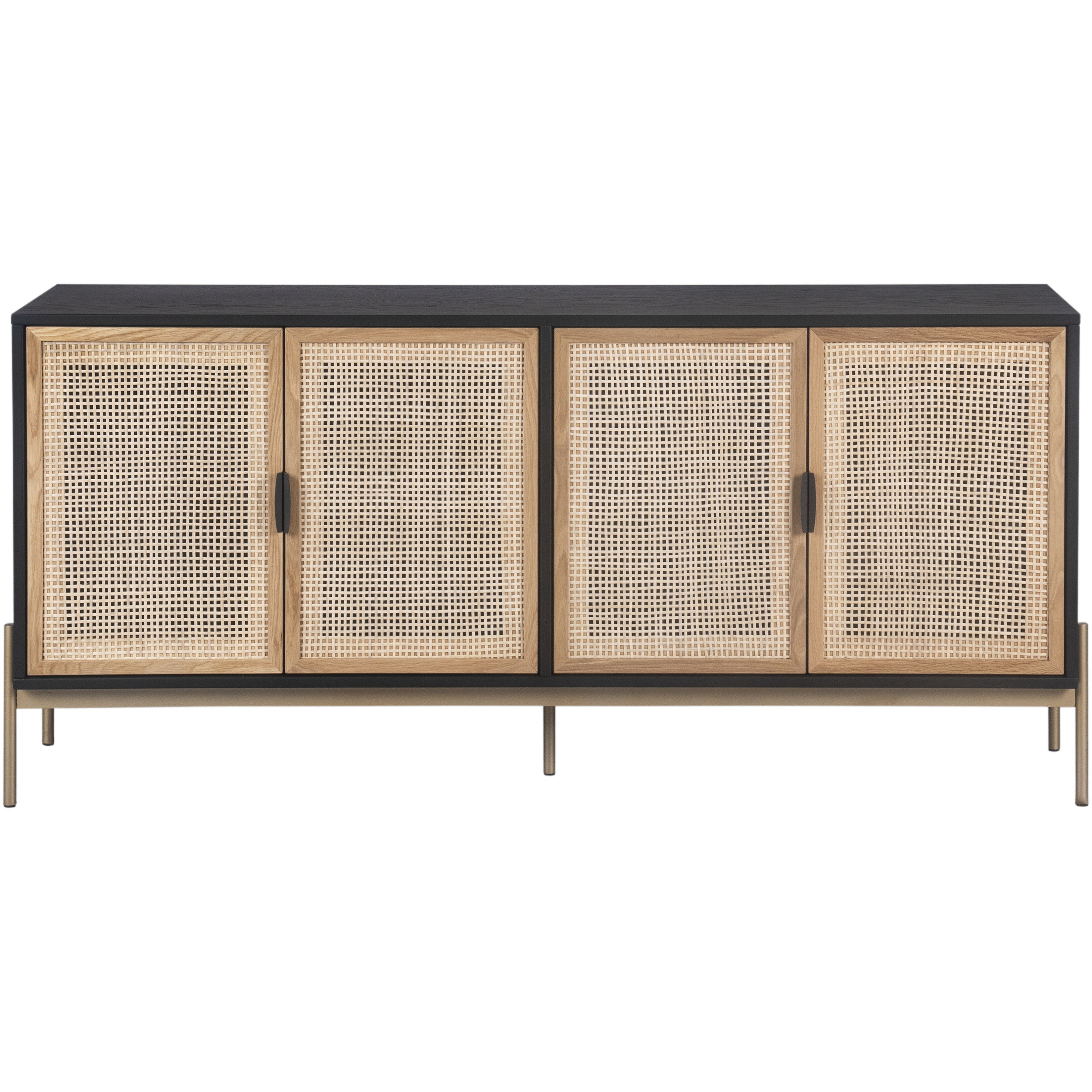 Avida 71.75 X 18.5 inch Gold / Black/Natural Sideboard, Large